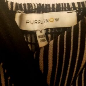 Purple Snow striped romper M